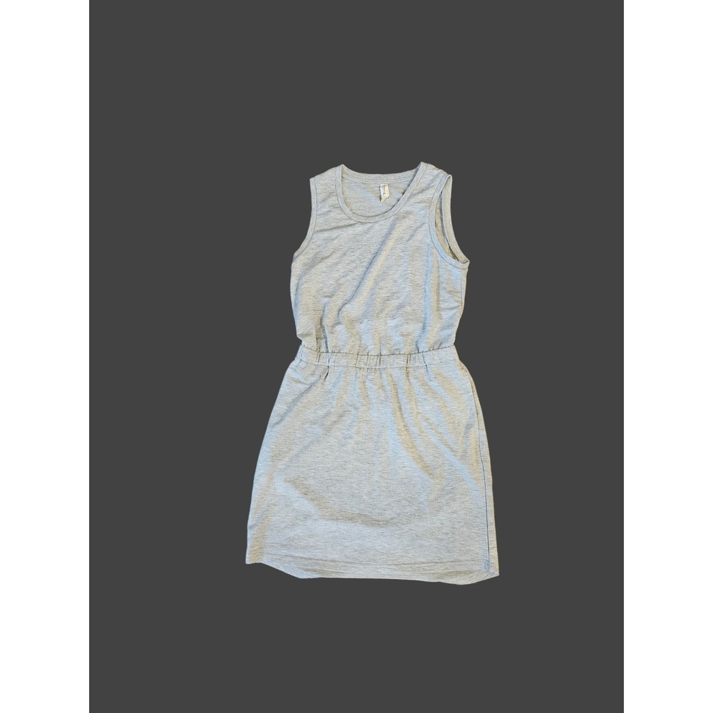 Kodan Womens Heather Gray Sleeveless Knit Dress Back Cutout Pockets Size S